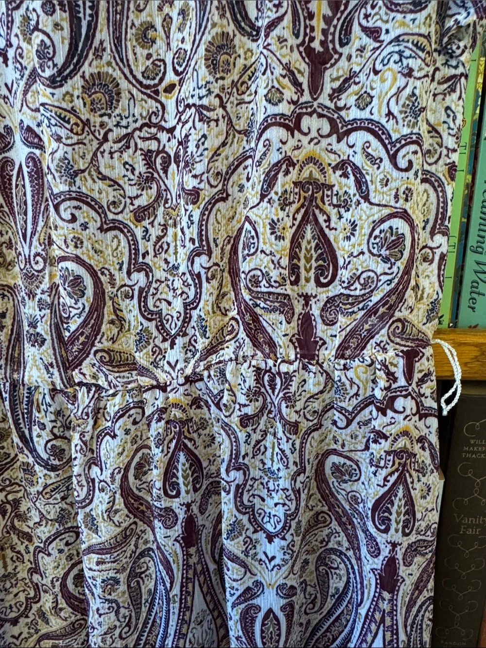 Ann Taylor Factory sheer paisley dress M - Picture 3 of 8